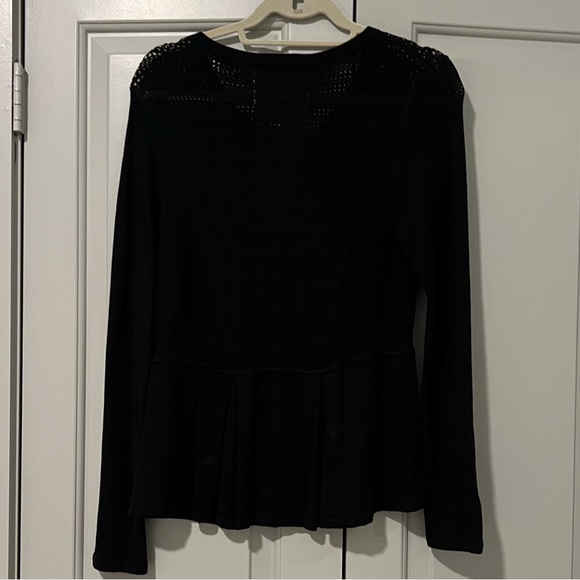 Anthropologie Knit Zip Up Blouse - Picture 2 of 5